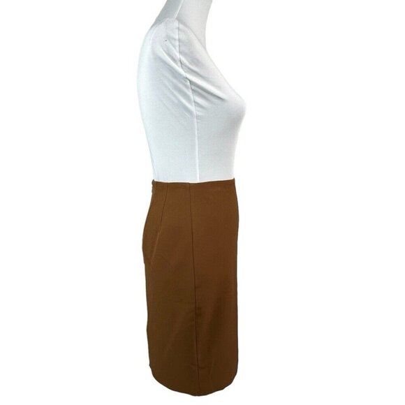 Express Women’s NWT Copper Brown Stretch Old Money Career Pencil Skirt 0/W25 - Picture 2 of 13